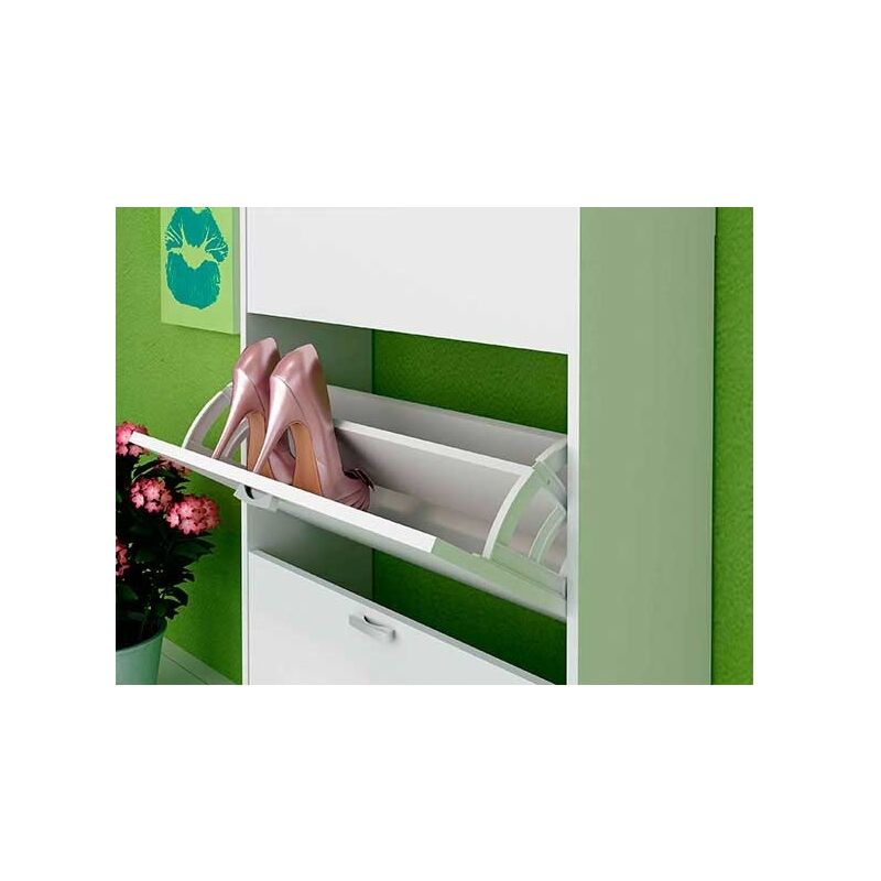 MEUBLE À CHAUSSURES 3 PORTES SIMON - Blanc