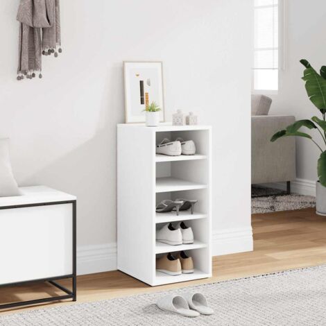 Meuble à Chaussures Armoire à Chaussures Meuble d'entrée Blanc 31,5x35x70 cm Aggloméré 48441