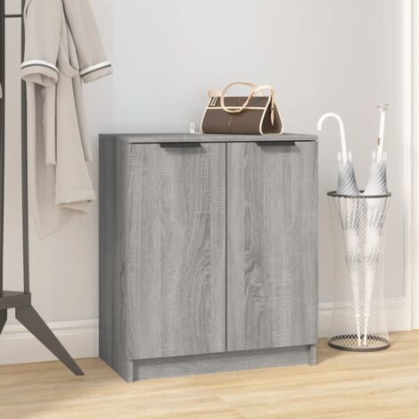 Meuble à Chaussures Armoire à chaussures Meuble d'entrée Sonoma gris 59x35x70 cm Bois d'ingénierie 55378