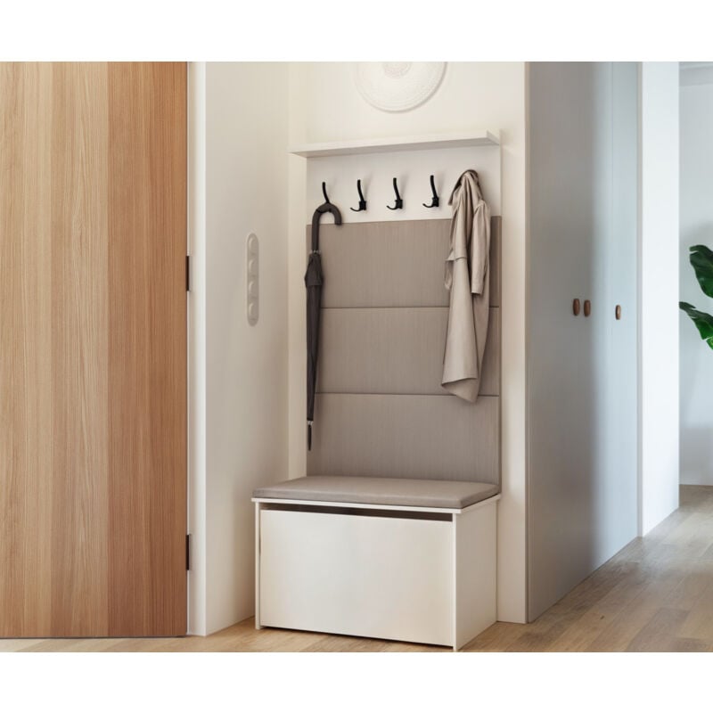 Meuble à chaussures avec siège et cintre ANDY
