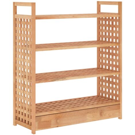 Meuble à chaussures avec tiroir 70x27x81 Bois massif de noyer