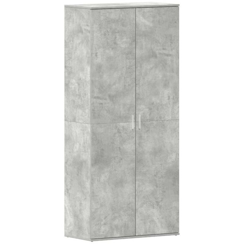 Vidaxl - Armoire à chaussures gris béton 80x39x180 cm en bois aggloméré