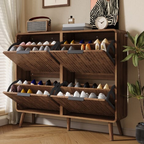 Meuble à Chaussures 42x60 Cm Marron/anthracite