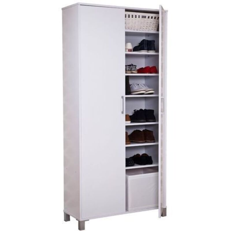 TOPKIT | Armoire polyvalente Duero 7177 | Organisateur de placard | Meuble à chaussures | Blanc TOPKIT | Armoire polyvalente Duero 7177 | Organisateur de placard | Meuble à chaussures | Blanc