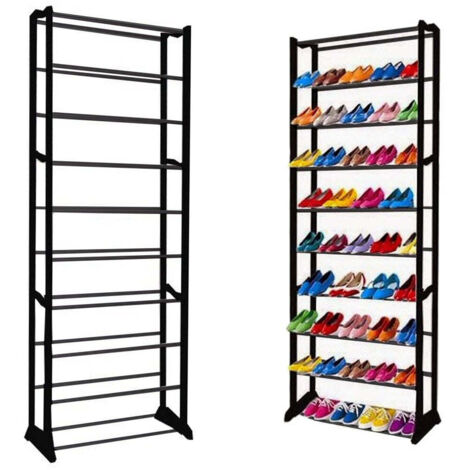 Meuble à chaussures en métal pour 30 paires de chaussures