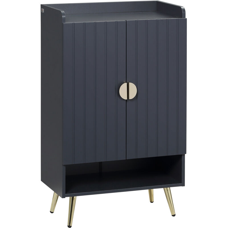 Meuble à chaussures ENZO gris et doré