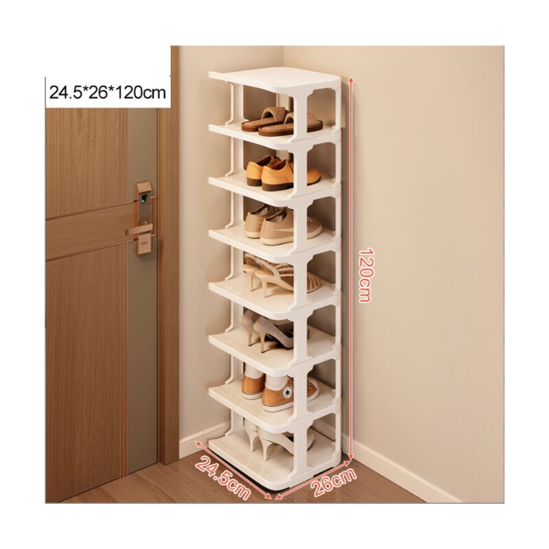 Ikodm - Meuble à chaussures Étagère à chaussures à 8 niveaux pour un rangement peu encombrant dans le couloir et la chambre - empilable et élégante