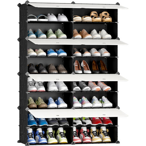 Meuble à chaussures, Etagere a chaussures, Armoire a Chaussures avec Porte , Armoire de rangement empilable, étagère à chaussures pour Entrée, séjour, couloir, chambre, et 28 par JOISCOPE