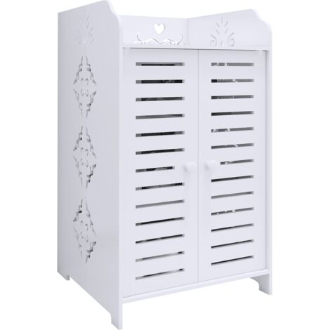 Meuble à chaussures Etagères Rangement 3 niveaux DIY Structure stable en PVC Pour Rangement de 6 à 8 paires de chaussures