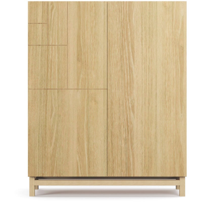 Herdasa - Meuble à chaussures, modèle lofoten, en mélamine en couleur chêne doré