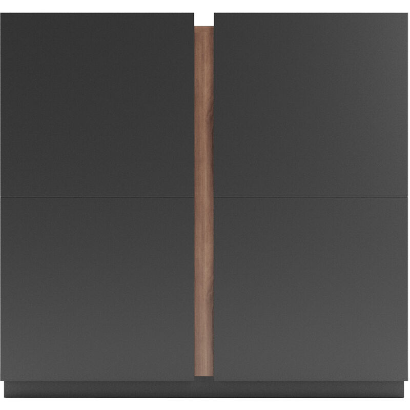 Herdasa - Meuble à chaussures, modèle odda (516graph), avec deux portes . Graphite-Noyer