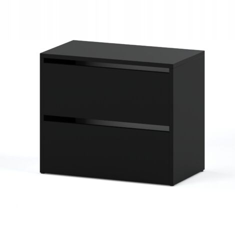 Armoire à chaussures noir mat – Etagère 2 volets rabattables – Pour 8 paires – Panneau stratifié 16mm résistant aux rayures – Dimensions 60 x 50 x 36 cm