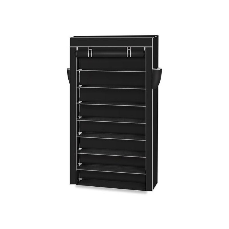 Dolaso - Meuble à chaussures non tissé 10 couches élargies 1603088-noir