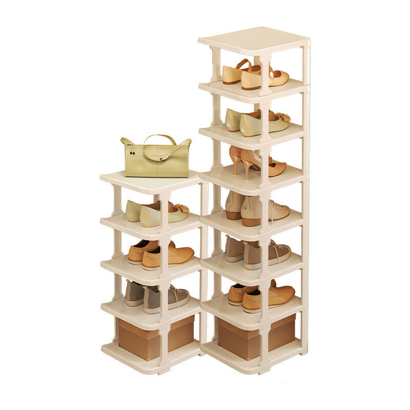 Tonchean - Meuble à chaussures, Petit porte - chaussures en plastique facile sans installation armoire à chaussures - 7 couches pour 8 paires de