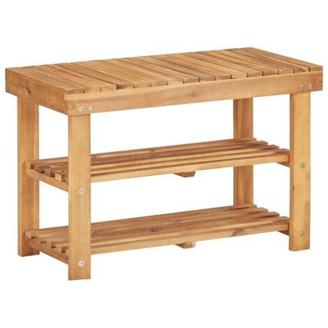 Meuble à chaussures, Range-chaussures, Etagère à chaussures 70x32x46 cm Bois d'acacia massif MaisonChic