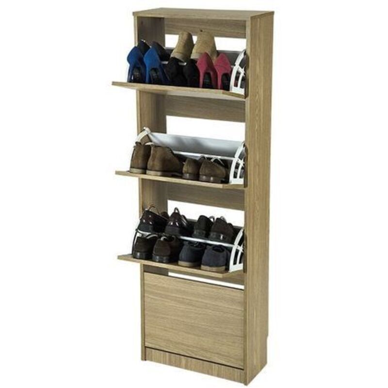 Topkit - Meuble à chaussures Rin 53ab | Étagère à chaussures haute et étroite | Meuble à chaussures | Étagère à chaussures économique avec 4 portes Topkit - Meuble à chaussures Rin 53ab | Étagère à chaussures haute et étroite | Meuble à chaussures | Étagère à chaussures économique avec 4 portes