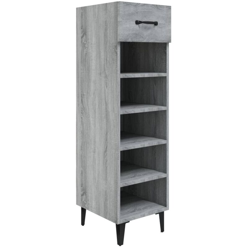 Helloshop26 - Meuble à chaussures sonoma 30 x 35 x 105 cm bois d'ingénierie gris