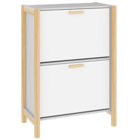 Meuble à chaussures，Armoire à chaussures Blanc 57,5x33x80 cm Bois d'ingénierie CFW2929811