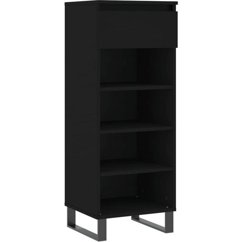 Vidaxl - Armoire à chaussures Noir 40x36x105 cm Bois d'ingénierie
