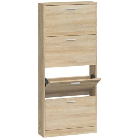 Meuble à chaussures，Armoire à chaussures Chêne 59x17x150 cm Bois d'ingénierie CFW7603378