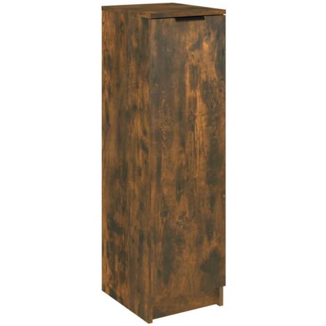 Meuble à chaussures，Armoire à chaussures Chêne fumé 30x35x100 cm Bois d'ingénierie CFW3676786