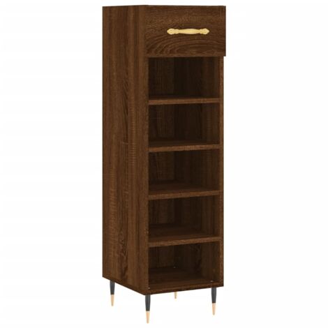 Meuble à chaussures，Armoire à chaussures chêne marron 30x35x105 cm bois d'ingénierie CFW8719384
