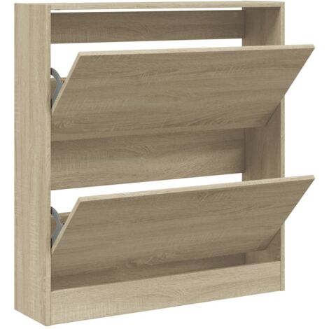Meuble à chaussures，Armoire à chaussures chêne sonoma 80x21x87,5 cm bois ingénierie CFW6113061