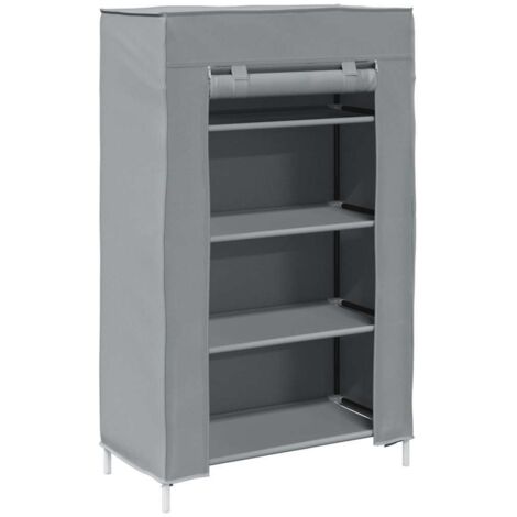 Meuble à chaussures，Armoire à chaussures gris 60,5x30x97 cm tissu non tissé CFW1790343