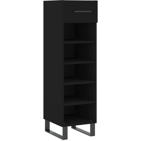 Meuble à chaussures，Armoire à chaussures noir 30x35x105 cm bois d'ingénierie CFW6873757