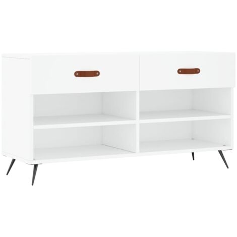 Meuble à chaussures，Banc à chaussures blanc 102x35x55 cm bois d'ingénierie CFW3429382