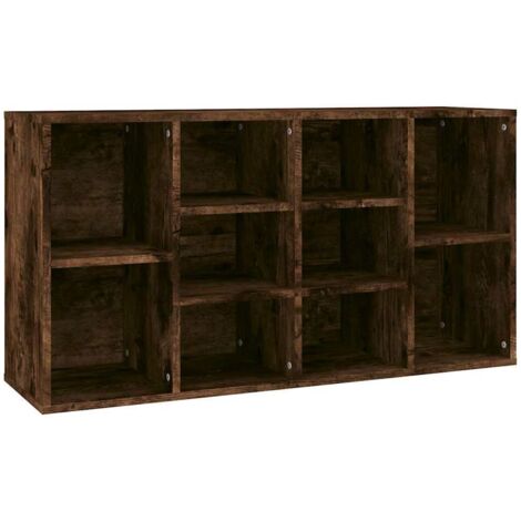 Meuble à chaussures，Banc à chaussures Chêne fumé 103x30x55 cm Bois d'ingénierie CFW4138543