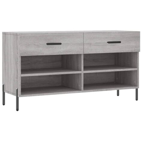 Meuble à chaussures，Banc à chaussures sonoma gris 102x35x55 cm bois d'ingénierie CFW4448306