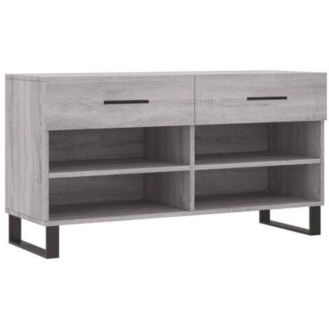 Meuble à chaussures，Banc à chaussures sonoma gris 102x35x55 cm bois d'ingénierie CFW5787132