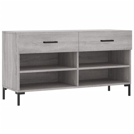 Meuble à chaussures，Banc à chaussures sonoma gris 102x35x55 cm bois d'ingénierie CFW6039613