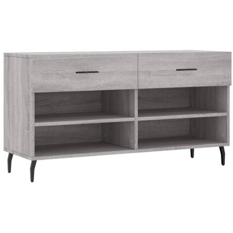 Meuble à chaussures，Banc à chaussures sonoma gris 102x35x55 cm bois d'ingénierie CFW7125652