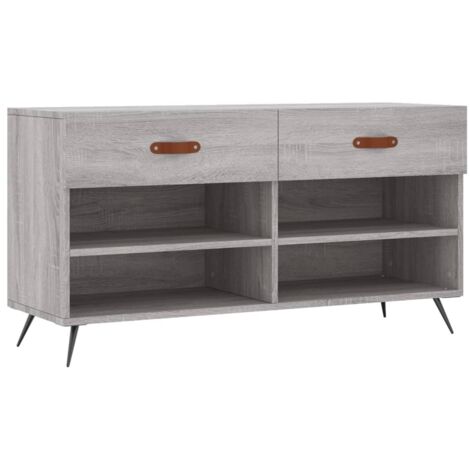 Meuble à chaussures，Banc à chaussures sonoma gris 102x35x55 cm bois d'ingénierie CFW9353820