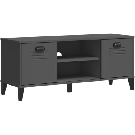 Meuble à chaussures,Banc à chaussures VIKEN gris anthracite bois massif de pin CFW9054055