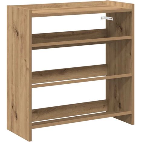 Meuble à chaussures，Étagère à chaussures chêne artisanal bois d'ingénierie CFW6290352