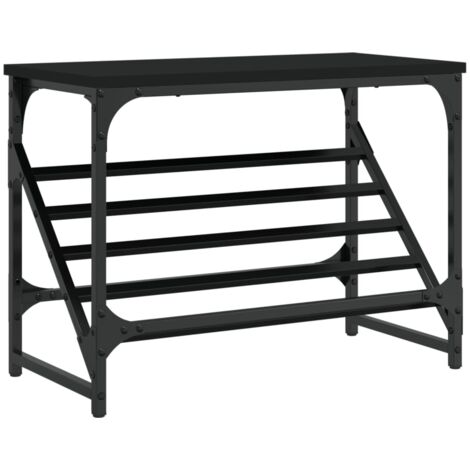 Meuble à chaussures，Étagère à chaussures noir 60x30x45 cm bois d'ingénierie CFW7456995