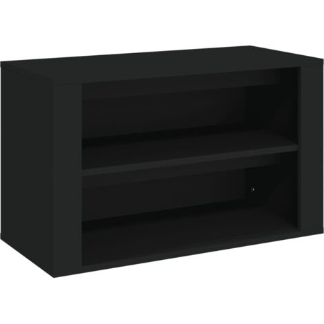 Meuble à chaussures，Étagère à chaussures Noir 75x35x45 cm Bois d'ingénierie CFW2447904