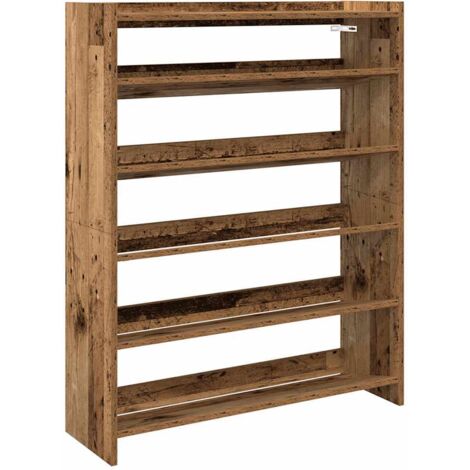 Meuble à chaussures，Étagère à chaussures vieux bois 80x25x100 cm bois d'ingénierie CFW9919155