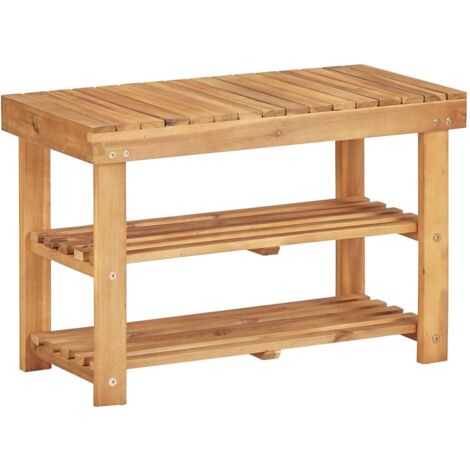 Meuble à chaussures，Range-chaussures 70x32x46 cm Bois d'acacia massif CFW64004