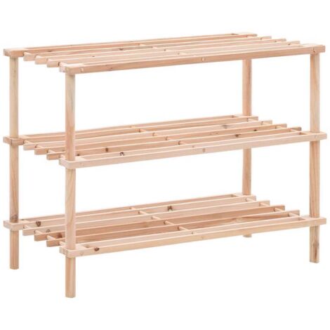 Meuble à chaussures,Range-chaussures à 3 étagères Bois de sapin solide - DH75003