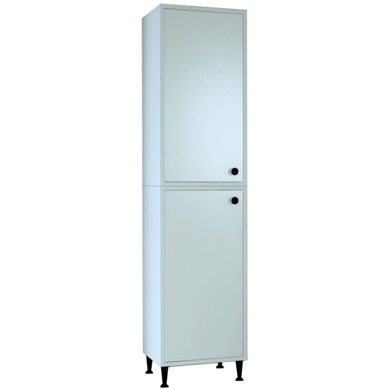 Epikasa - Meuble à Colonne Kumru, Panneau d'Aggloméré, Blanc, 45,1x34,5x174,8 cm