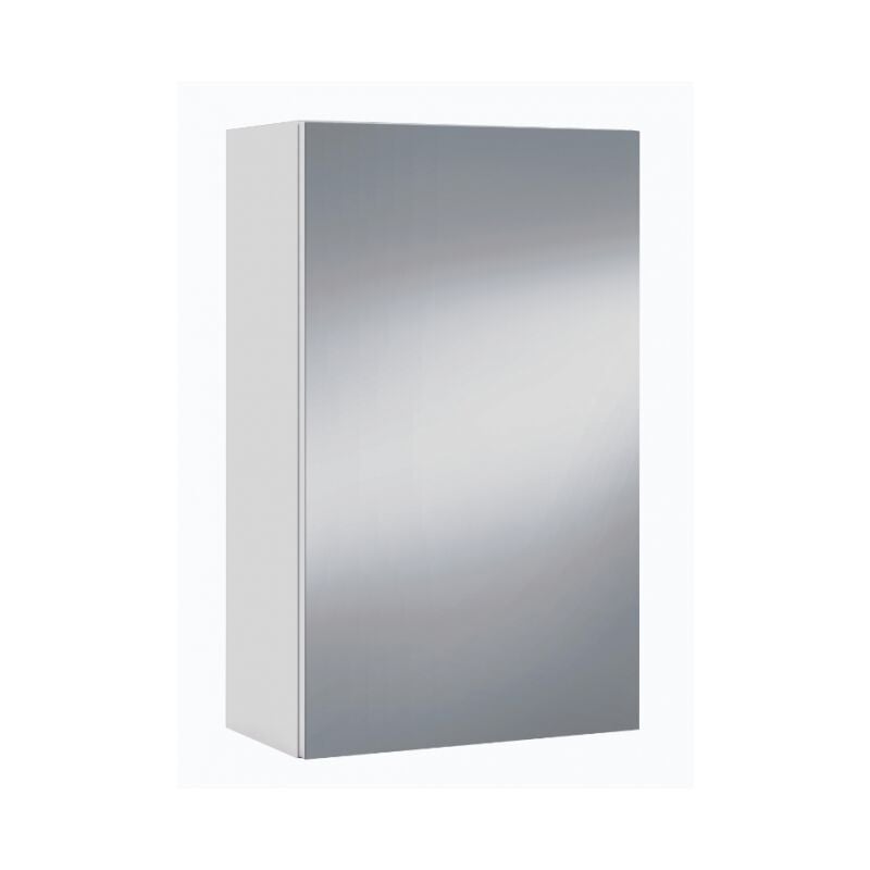 Miroir suspendu 40x21x65 cm blanc brillant avec une porte - Bergamo