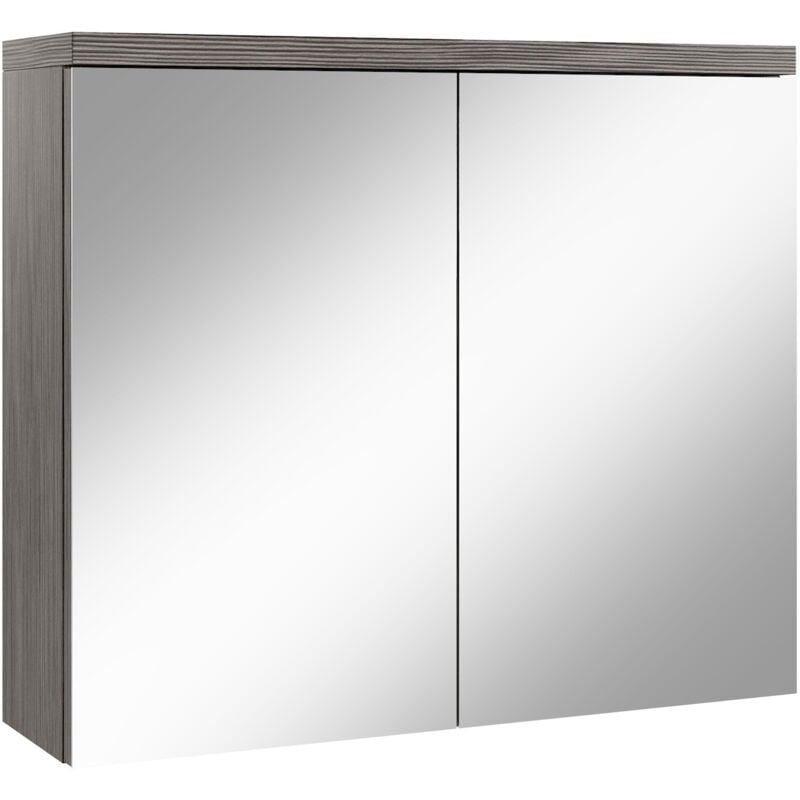 Armoire de toilette Toledo 80 x 60 cm Badplaats Chene Gris -