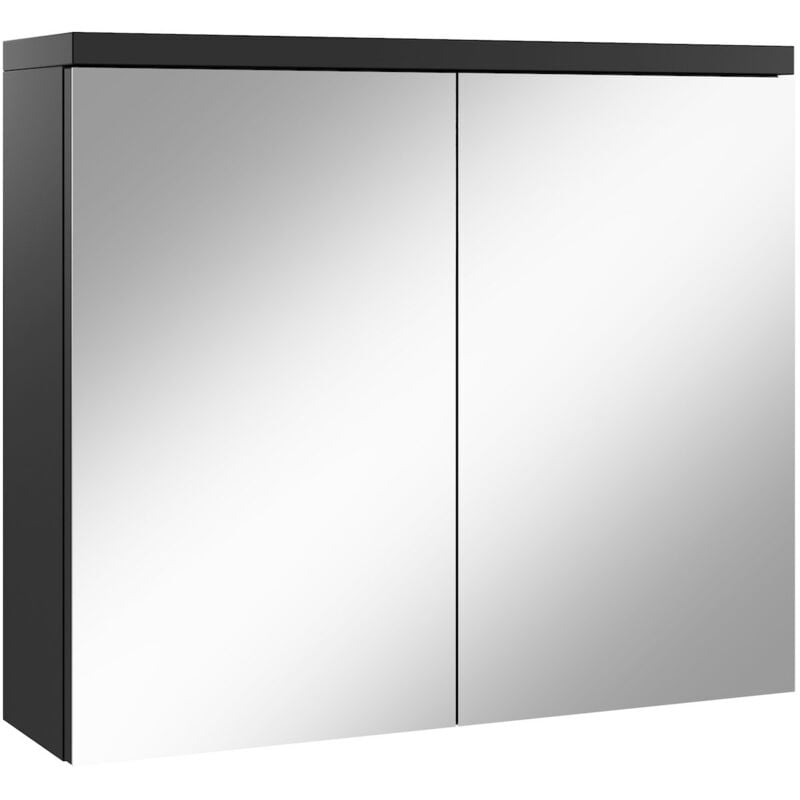 Armoire de toilette Toledo 80 x 60 cm Badplaats Noir - Miroi