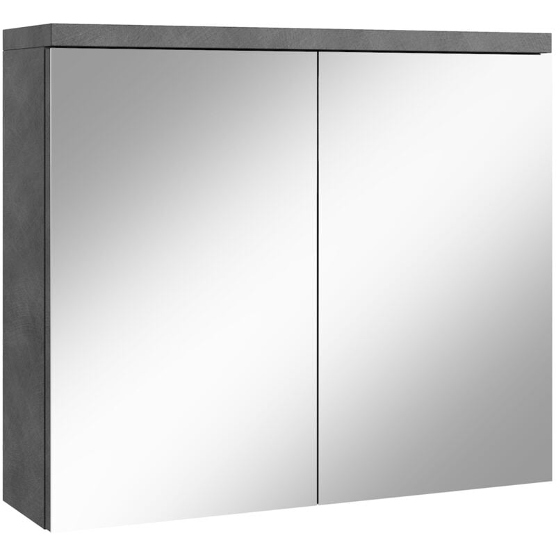 Armoire de toilette Toledo 80 x 60 cm Badplaats Gris - Miroi