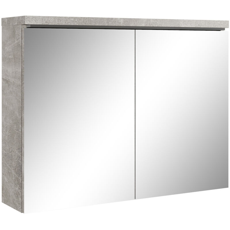 Badplaats - Armoire de toilette Paso 80 x 60 cm Beton Gris - m