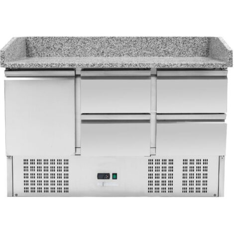 Meuble à Pizza Réfrigéré Compact 600x400 - 1 Porte et 4 Tiroirs